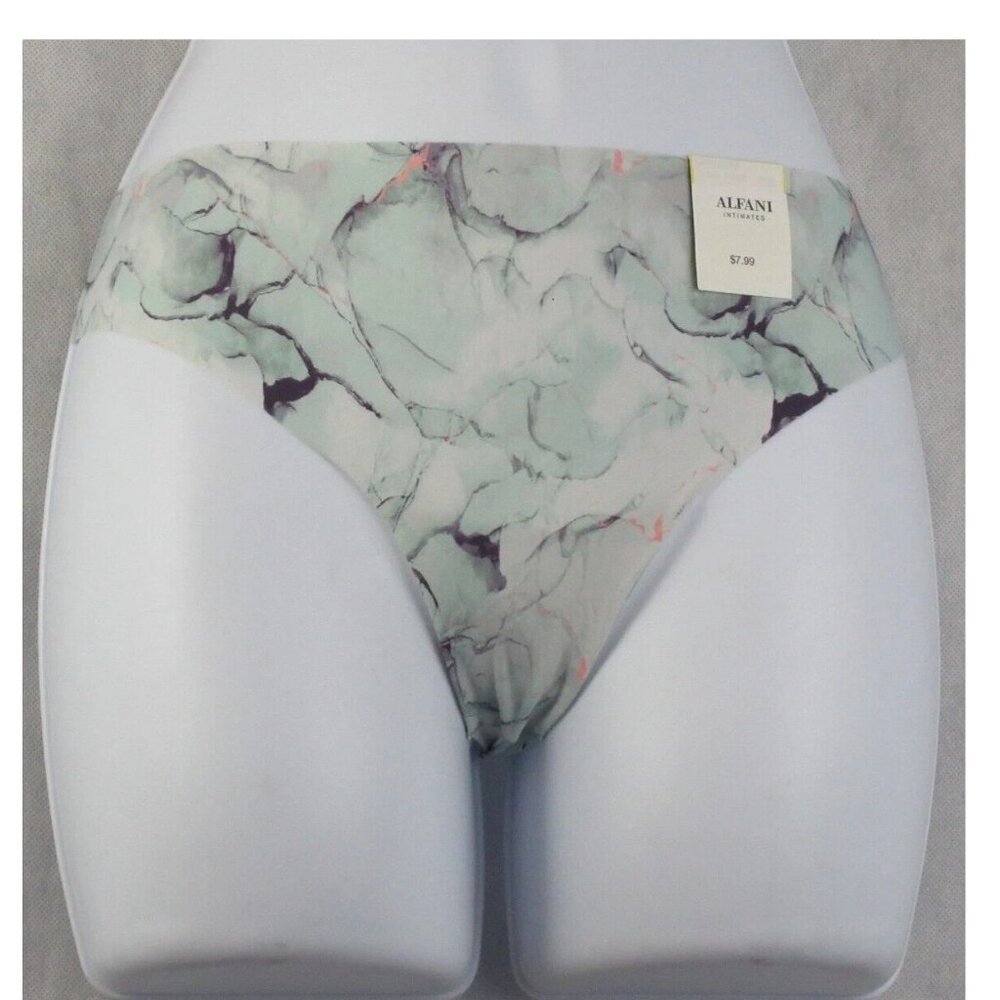Alfani Women's Laser-Cut Thong Panty Underwear, Multicolor Marbled